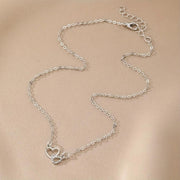 Women's Dual Heart Pendant with Chain Micro Plating - Shoporaa