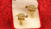 Panchdhatu Zircon Studded Turtle Meru Ring Set of 2 - Shoporaa