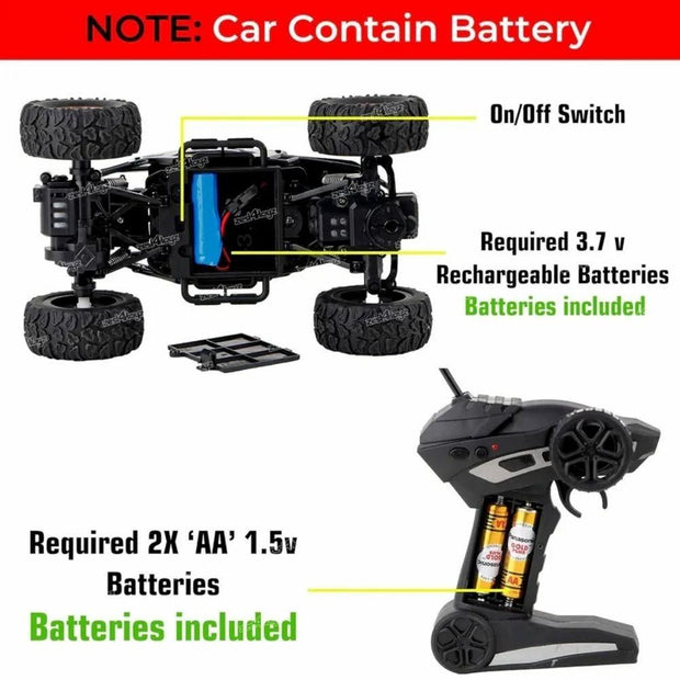 Remote Controlled  Rock Crawler Monster Truck Toy Vehicle for Kids. - Shoporaa