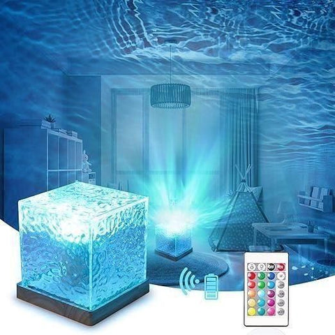 Rotating Water Ripple Night Light Aura Lamp - Shoporaa