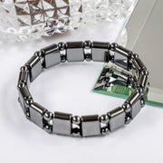 Magnetic Sugar Control Bracelet,Unisex Stylish Health Care Magnetic Black Stone Therapy Bracelet - Shoporaa