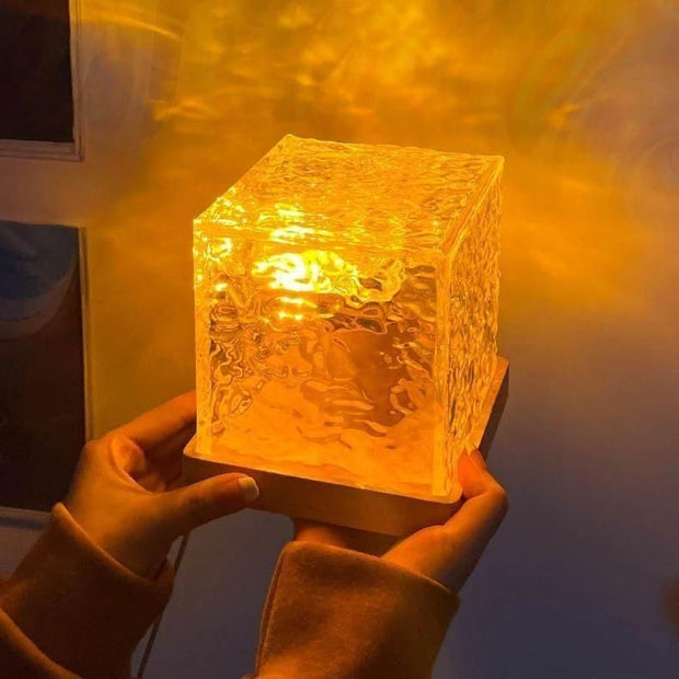 Rotating Water Ripple Night Light Aura Lamp - Shoporaa
