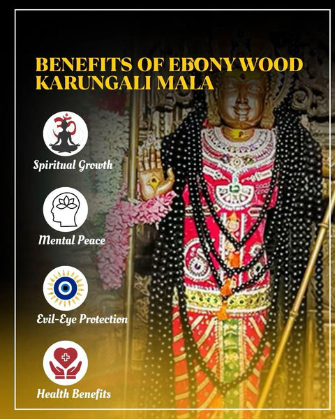 Original Karungali Mala 108 Beads Ebony Wood - Shoporaa