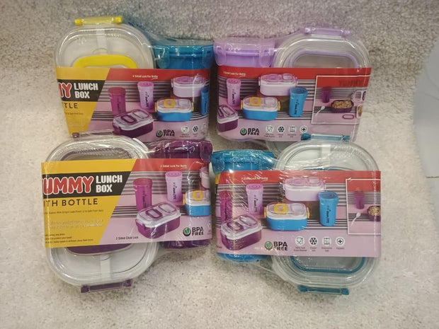 Lunchbox with Bottle Leak Proof & BPA Perfect Lunchbox (Pack of 2) - Shoporaa