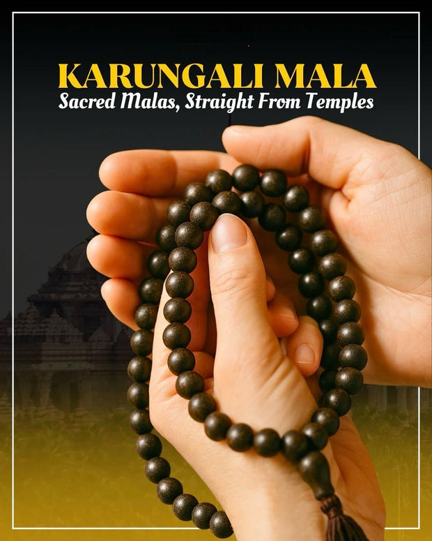 Original Karungali Mala 108 Beads Ebony Wood - Shoporaa