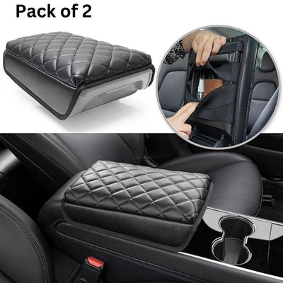 Leather Waterproof Armrest Seat Box Cover Pad Protector (Pack of 2) - Shoporaa
