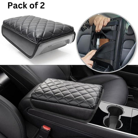 Leather Waterproof Armrest Seat Box Cover Pad Protector (Pack of 2) - Shoporaa