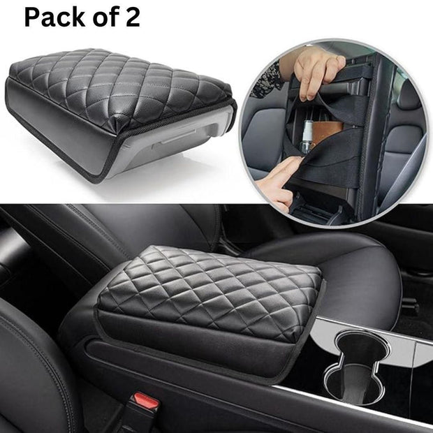 Leather Waterproof Armrest Seat Box Cover Pad Protector (Pack of 2) - Shoporaa