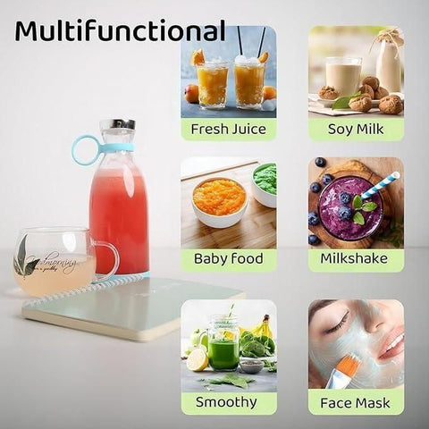 Electric Portable Juicer (Free Fruit cutting+peeling Tool + 1 year Warranty)