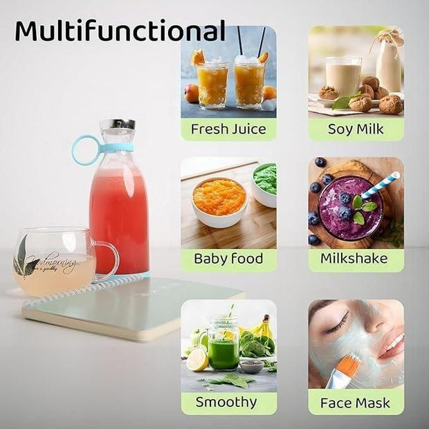Electric Portable Juicer (Free Fruit cutting+peeling Tool + 1 year Warranty)