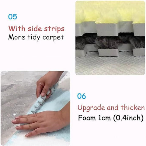 Interlocking Carpet Tiles Mat (6pc) - Shoporaa