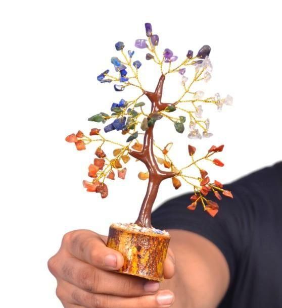 7 Chakra Natural Gemstone Crystal Tree - Shoporaa