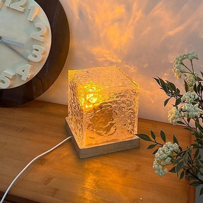 Rotating Water Ripple Night Light Aura Lamp - Shoporaa