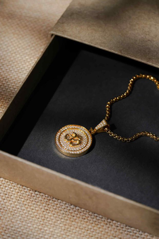 Om Symbol Pendant With Chain - Shoporaa