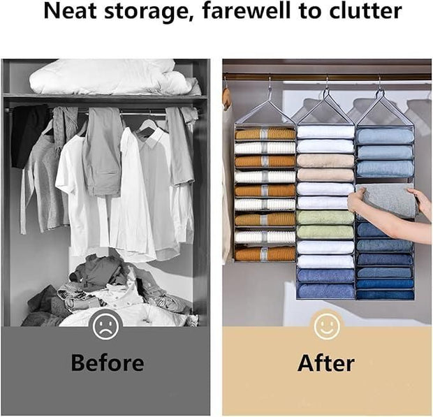 Hanging Closet Foldable Organizer 6 Slots - Shoporaa