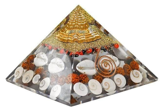 Crystal Wealth Gomati Chakra Shree Yantra Pyramid - Shoporaa