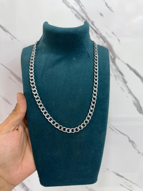 Silver Plated Cuban Style Thick & Heavy Chain For Men - Shoporaa