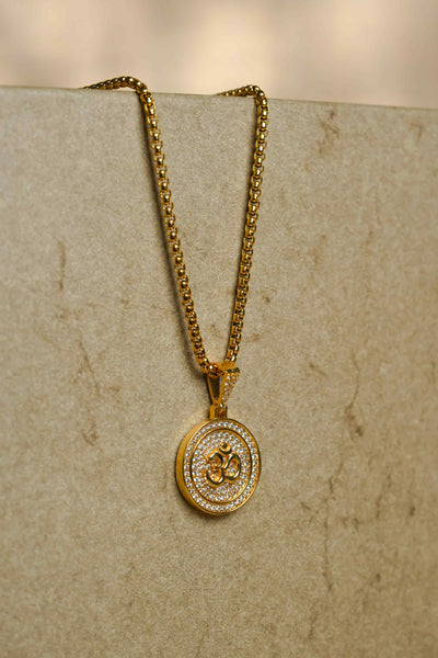 Om Symbol Pendant With Chain - Shoporaa