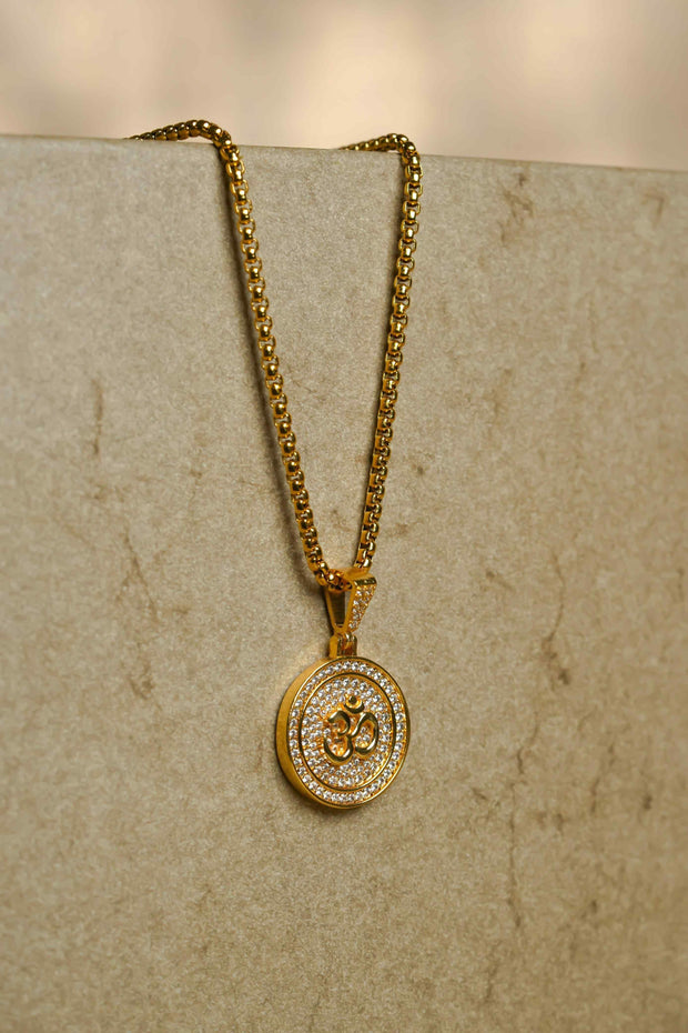 Om Symbol Pendant With Chain - Shoporaa