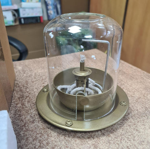 Golden Brass Akhand Diya Oil Lamp with Rotating Wick - Shoporaa