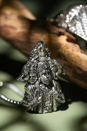 5-Mukhi Hanuman Kada with 5-Munjai Hanumna Pendant with Chain - Shoporaa