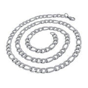 Silver plated chain with silver plated KGF LION shape adjustable ring combo set Rhodium Plated Stainless Steel Chain - Shoporaa
