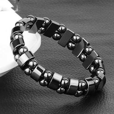 Magnetic Sugar Control Bracelet,Unisex Stylish Health Care Magnetic Black Stone Therapy Bracelet - Shoporaa