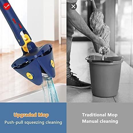 Blue Squeezing Triangle Cleaning Mop - Shoporaa