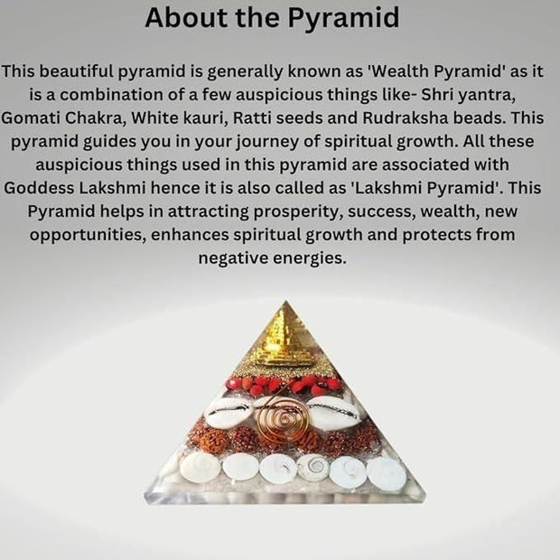 Crystal Wealth Gomati Chakra Shree Yantra Pyramid - Shoporaa