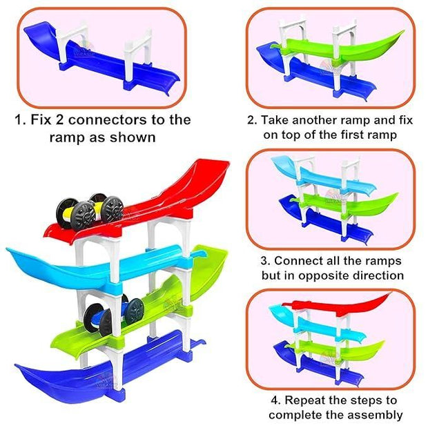 Ramp Racer , Multi level Ramp Racing Car Toy Set - Shoporaa