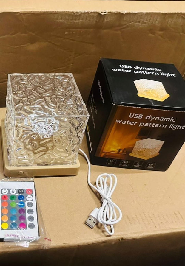 Rotating Water Ripple Night Light Aura Lamp - Shoporaa