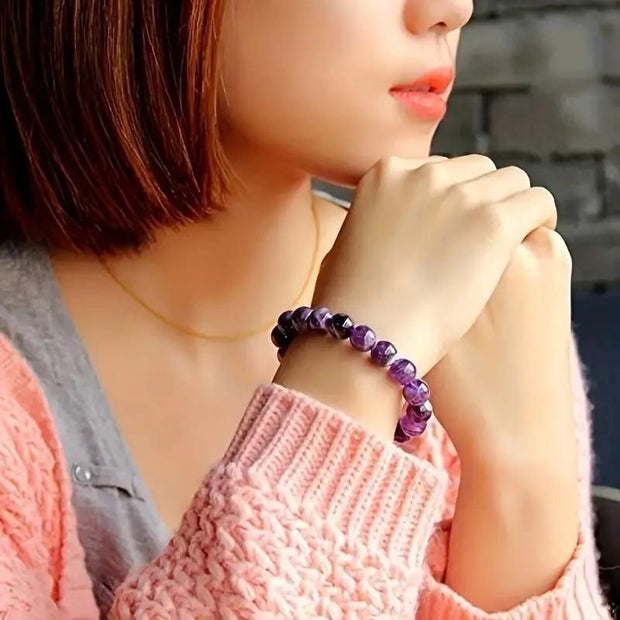Stretchable Handmade Natural Crystal Stone Bracelet(Pack Of 2) - Shoporaa