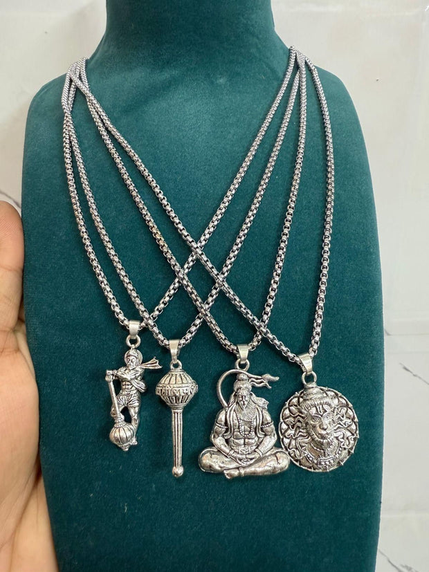 Lord Hanuman Chain With Pendant (Pack of 4) - Shoporaa