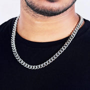 Silver Plated Cuban Style Thick & Heavy Chain For Men - Shoporaa