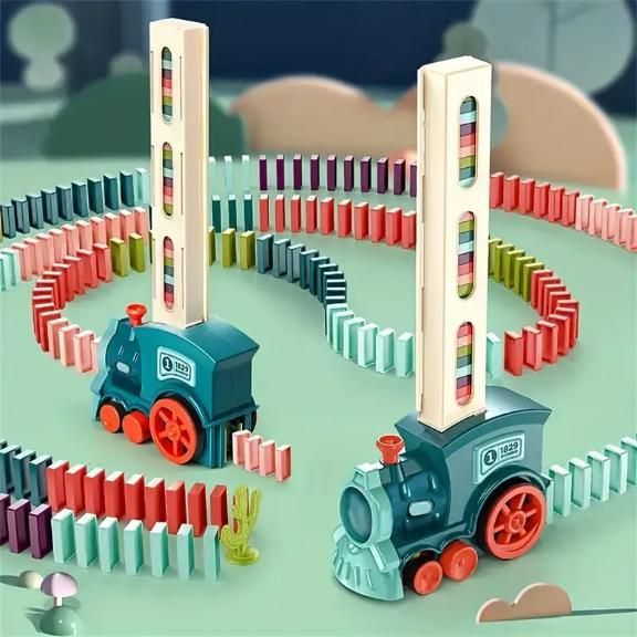 Train Toy Domino Set for Kids BPA Free Plastic with Sound Effects - Shoporaa