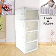 4 Layer Foldable Shoe Rack-Organizer - Shoporaa