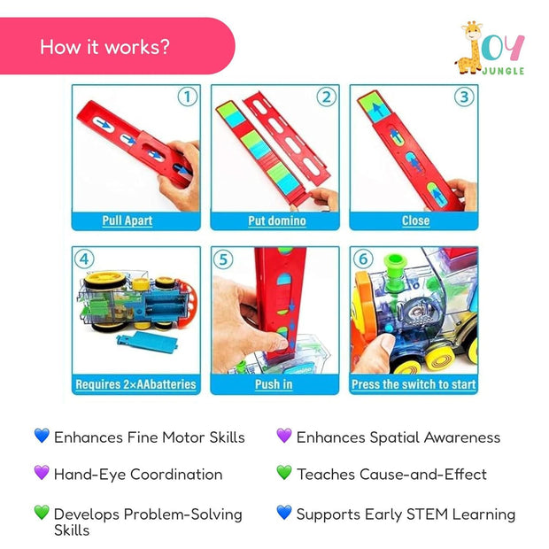 Train Toy Domino Set for Kids BPA Free Plastic with Sound Effects - Shoporaa