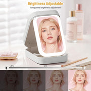 White Jewelry Box with LED Mirror - Shoporaa
