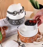 Cute Teddy Cartoon Tiffin Box - Shoporaa