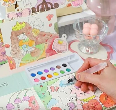 Cartoon Art Coloring Painting Set for Kid's - Shoporaa