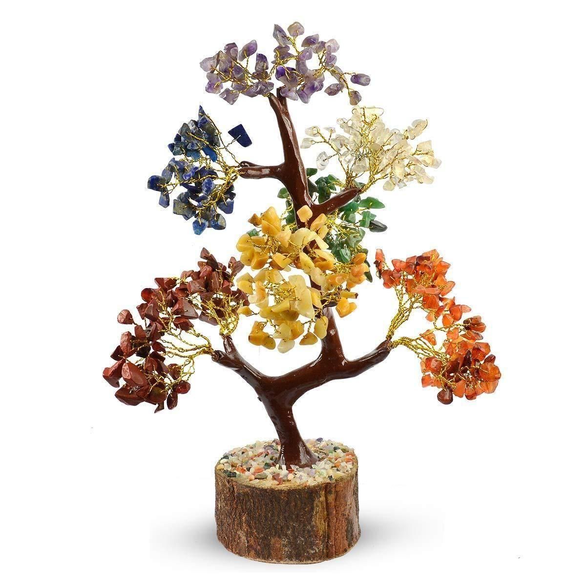 7 Chakra Natural Gemstone Crystal Tree - Shoporaa