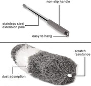Flexible Mop Duster for Quick and Easy Cleaning with Long Rod - Shoporaa