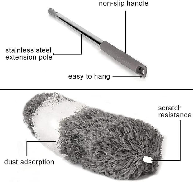 Flexible Mop Duster for Quick and Easy Cleaning with Long Rod - Shoporaa