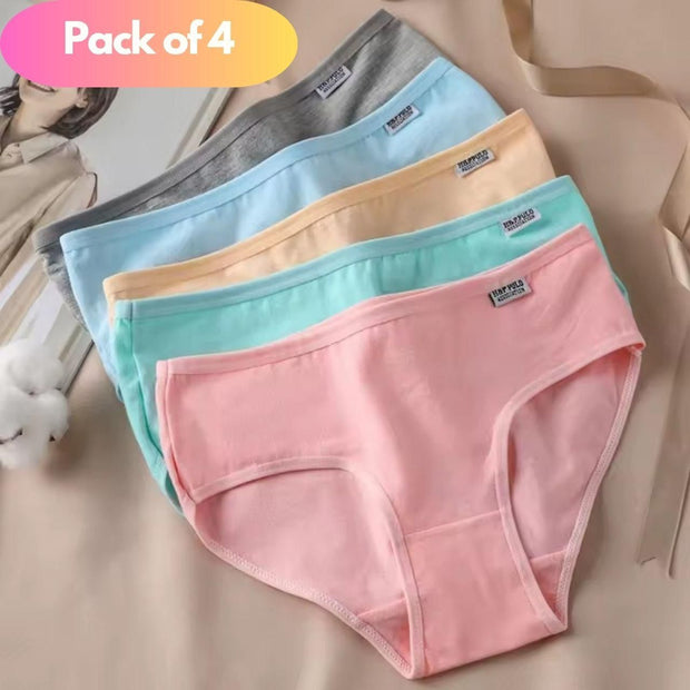 Women's Cotton Comfortable Underwear Pack of 4 - Shoporaa