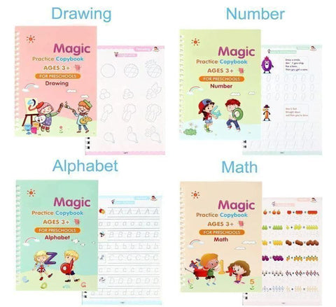 Magic Book Set of 2 ( 8 Book + 20 Refill+2 Pen+2 Grip) - Shoporaa