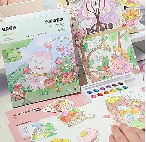 Cartoon Art Coloring Painting Set for Kid's - Shoporaa