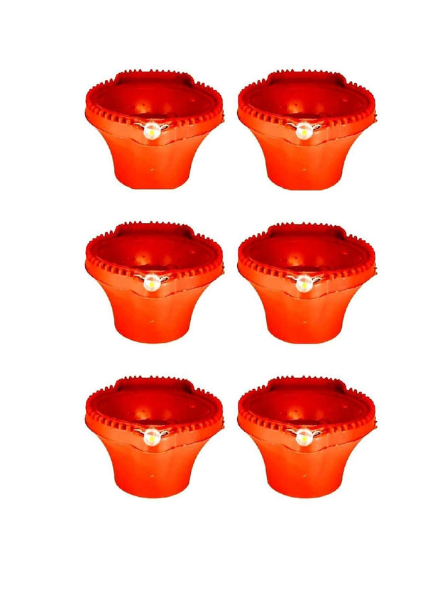 LED Light Water Sensor Diyas Plastic with, Ambient Lights, (Pack of 6/12/18/24) - Shoporaa
