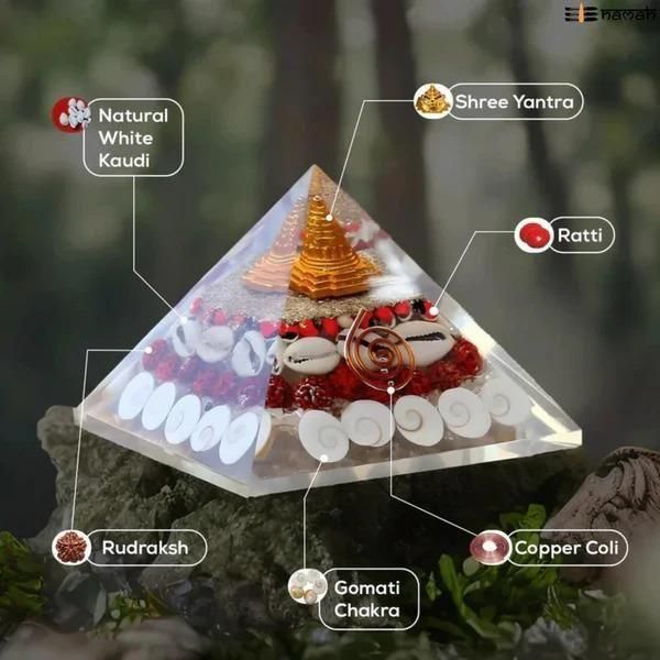 Crystal Wealth Gomati Chakra Shree Yantra Pyramid - Shoporaa