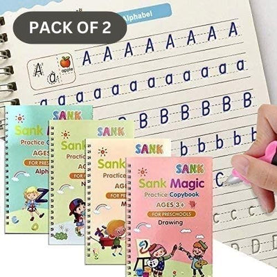 Magic Book Set of 2 ( 8 Book + 20 Refill+2 Pen+2 Grip) - Shoporaa
