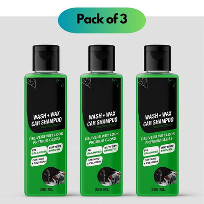 Wash and Wax Car Shampoo 200ml (Pack of 3) - Shoporaa